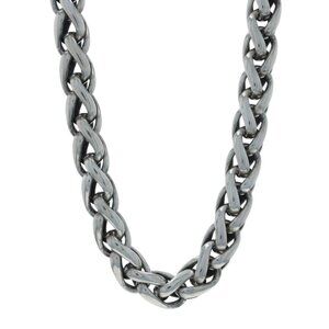 David Yurman 8mm Wheat Chain Necklace 17" - Sterling Silver 925 Yellow Gold 14k